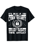 Men's T-Shirt Smart People Thing With Futuristic Cyber Elements Padlock