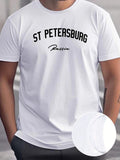 Men's T-Shirt St Petersburg Russia Minimalist Urban Landmark Print T Shirt