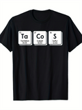 Men's T-Shirt Tacos Periodic Table Icons With White Box Outline Symbols