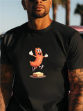 Men's T-Shirt Happy Dancing Sausage With Butter Block Under Sunshine Sausage