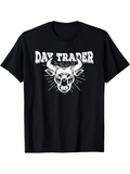 Men's T-Shirt Day Trader Fierce Bull Head With Electric Energy Lines Bull