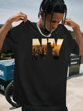 Men's T-Shirt Cityscape Reflections At Sunset NY Skyline