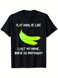 Men's T-Shirt Platano Joke With Bright Bananas On Black Shirt