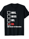Men's T-Shirt Check Box Design With Bold Red And White Educational Doctor Text