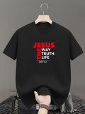 Men's T-Shirt Jesus The Way The Truth The Life Religious Inspiration