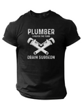 Men's T-Shirt Plumber I Prefer The Term Drain Surgeon Classic Wrenches Design T Shirt