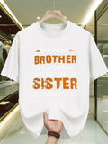 Men's T-Shirt Proud Brother Colorful Words Bold Statement Sister