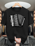 Men's T-Shirt Ornate Musical Keys With Intricate Pattern Accordion