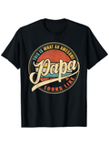 Men's T-Shirt This Is What An Awesome Papa Looks Like Vintage Sunset Circle Papa