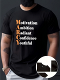 Men's T-Shirt Motivation Ambition Radiant Confidence Youthful Lettering With Bold Contrasting Typography T Shirt
