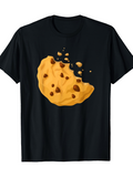 Men's T-Shirt Golden Crumbs With Chocolate Chips Falling From Cookie