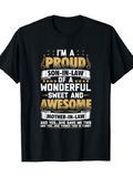 Men's T-Shirt Im A Proud Soninlaw With Awesome Motherinlaw Text Tshirt