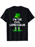 Men's T-Shirt Im The Evil Leprechaun With Green Hat And Shoes Under St Patricks Day Theme Leprechaun