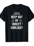 Men's T-Shirt Keep Out Of Direct Sunlight Angel Wings And Coffins Gothic Print