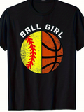 Men's T-Shirt Ball Girl Worn Yellow And Orange Grunge Circle Featuring Split Sports Ball