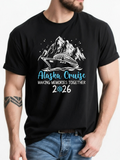 Men's T-Shirt Alaska Cruise With Snowy Mountains And Sailing Ocean Liner