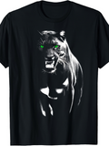 Men's T-Shirt Luminous Green Eyes Shining Fiercely In The Night Panther