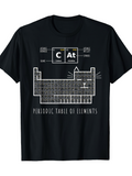 Men's T-Shirt Periodic Table Of Elements Clever Cat Drawing With Chemistry Periodic Elements