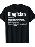 Men's T-Shirt Magician Problem Solver With Clever Statement Black T Shirt