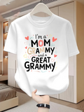Men's T-Shirt Im A Mom Grammy And A Great Grammy Surrounded By Colorful Doodles And Hearts