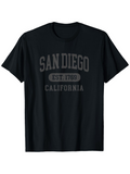 Men's T-Shirt San Diego Vintage Graphic With California Lettering Faded Retro Typography T Shirt