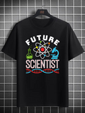 Men's T-Shirt Future Scientist Colorful Chemistry DNA Strand Microscope Tee