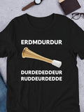 Men's T-Shirt Erdmdurdur Surreal Brass Horn With Minimalist Vector Illustration