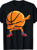 Men's T-Shirt Energetic Dancing Basketball With Legs And Red Sneakers