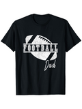 Men's T-Shirt Football Dad Textured Print With Classic Laces Design And Handwritten Element Football