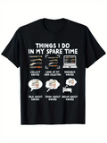 Men's T-Shirt Things I Do In My Spare Time Collect And Research Knives With Various Knife Designs