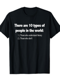 Men's T-Shirt There Are Ten Types Of People In The World Binary Joke Tee