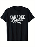 Men's T-Shirt Karaoke Legend With Stylized Microphone And Bold Lettering Shirt