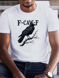 Men's T-Shirt FCawF With Black Raven Perched On Bare Branch