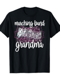 Men's T-Shirt Marching Band Grandma With Musical Notes On Abstract Pattern T Shirt