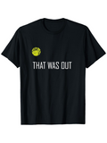 Men's T-Shirt That Was Out Yellow Tennis Ball Over Black Cotton T Shirt