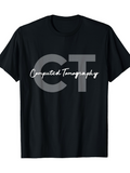 Men's T-Shirt Computed Tomography Bold Lettering With Stylized Calligraphy CT