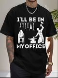 Men's T-Shirt Ill Be In My Office With Smithing Tools Anvil Hammer Table Blacksmith