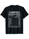 Men's T-Shirt Camping Nutrition Facts Chart With Fun Summertime Mood Outdoors Table