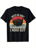 Men's T-Shirt Need An Ark I Noah Guy Vintage Sunset With Wooden Boat Under Water