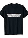 Men's T-Shirt Recovery Is A Journey Not A Destination With Typewriter Style Letters Text