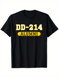 Men's T-Shirt Bold Yellow Text With Military Inspired Design Alumni