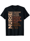 Men's T-Shirt Nurse Confident Motivated Melanated Happy Beautiful Strong Me T Shirt