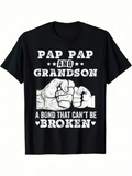 Men's T-Shirt Pap Pap And Grandson A Bond That Cant Be Broken With Fists Bumping Illustration