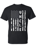 Men's T-Shirt Uncle Distressed Vertical Stripes With Stars American Flag