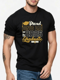 Men's T-Shirt Proud Bonus Dad Of A 2026 Graduate With Golden Graduation Cap