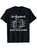 Men's T-Shirt Zero Flux Given With Mathematical Equation And Vector Grid Cube