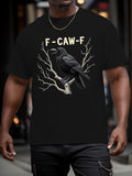 Men's T-Shirt F Caw F Dark Woodland Branches With Raven Perched On Tree
