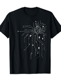 Men's T-Shirt Intricate Circuit Pathways Emanating From A Human Heart