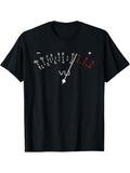 Men's T-Shirt Analog Vintage Scale Display With White And Red VU Meter Needle