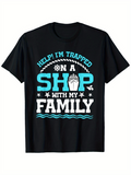 Men's T-Shirt Help Im Trapped On A Ship With My Family Nautical Cruise Vacation Shirt